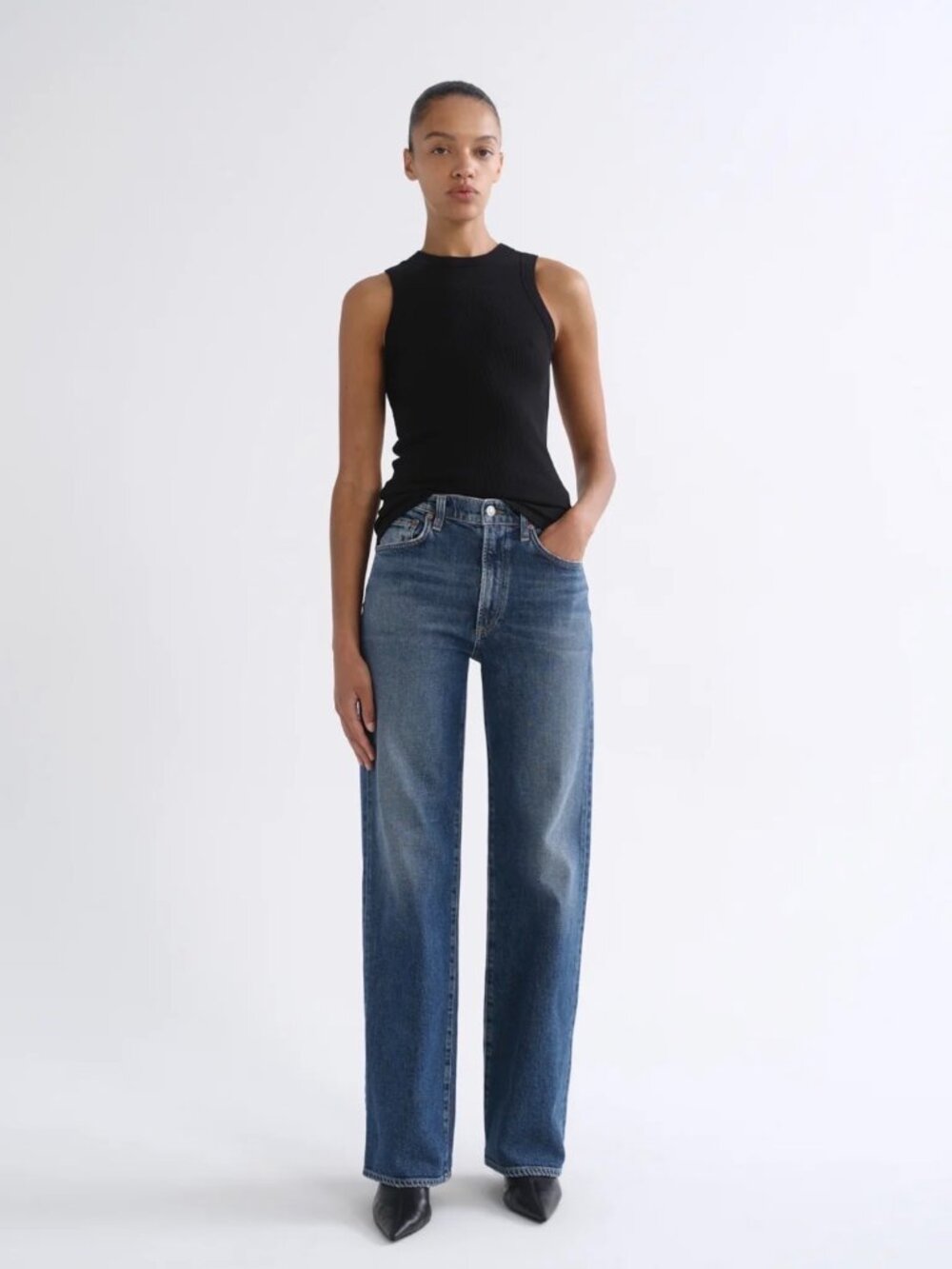 AGOLDE Harper Straight Jean Medium Dark Wash – Size 25 – New